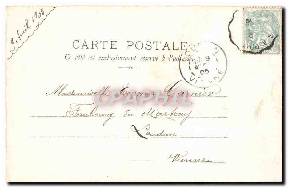 Couple sous la pluie — M.F. Paris — Rückseite