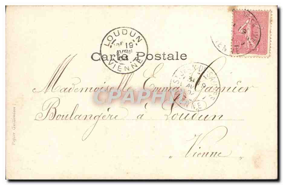 CPA Fantaisie Enfants Patissier — Rückseite