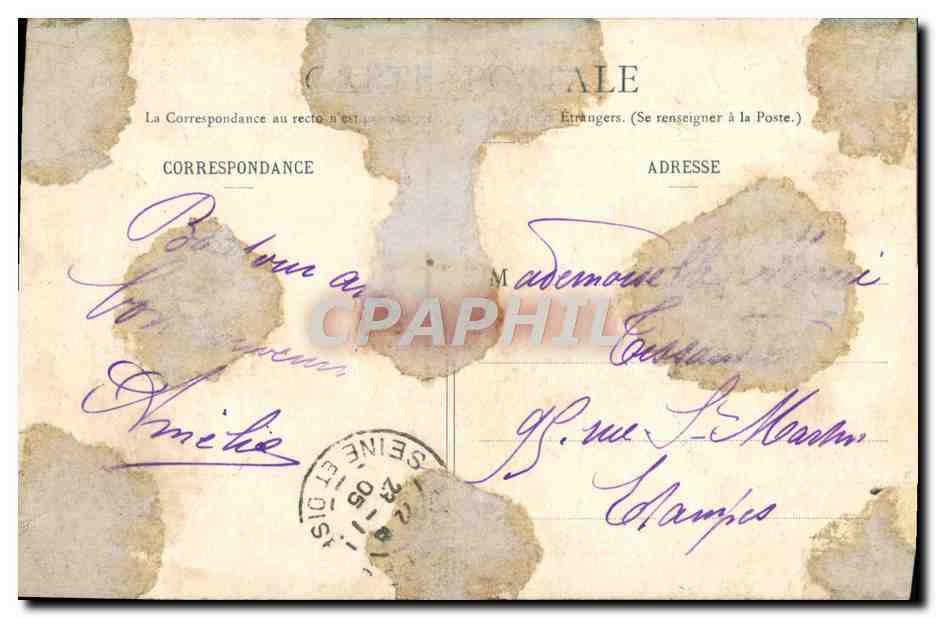 CPA Commandements De la Jeane Fille a Marier Femme — Verso