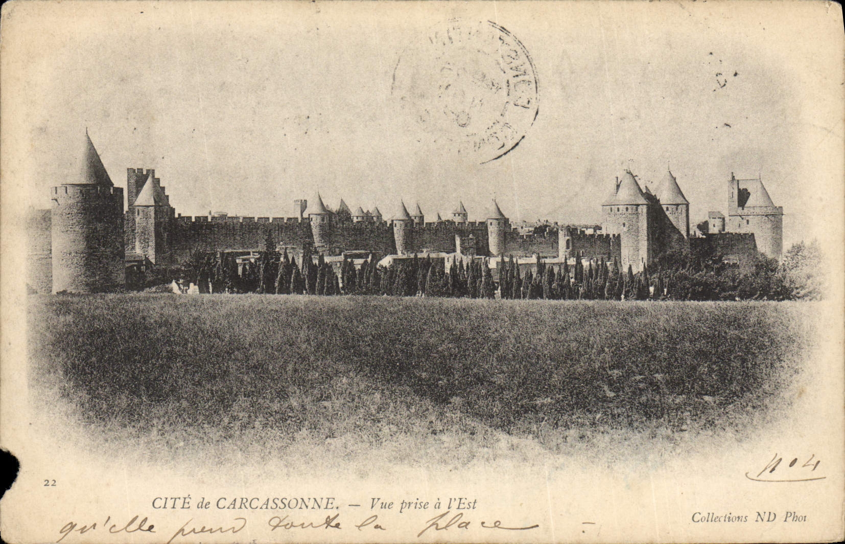 CPA Cite de Carcassonne Vue Prise a L'Est