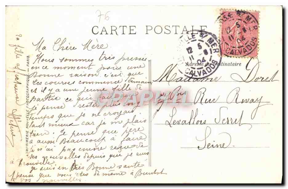 CPA Trouville Le Port Bateaux — Rückseite