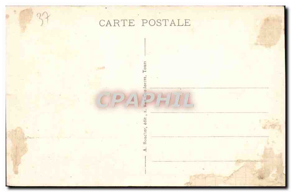 CPA Chenonceaux Ensemble de la facade Thomas Bohier et Tour des Marques — Rückseite