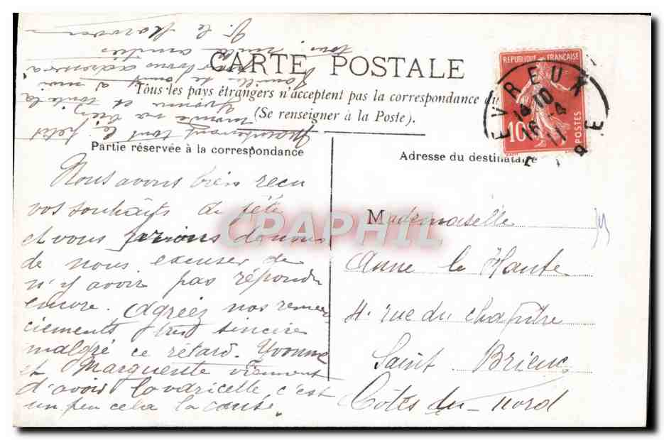 CPA Fantaisie Enfant — Rückseite
