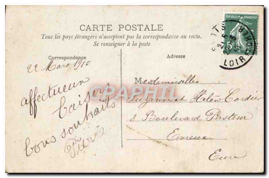 CPA Fantaisie Enfants Bonnes Paques — Rückseite