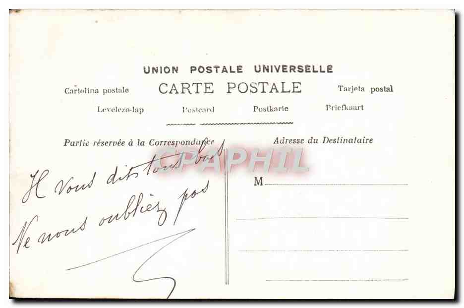 CPA Fantaisie Enfants Poissons d'Avril — Rückseite