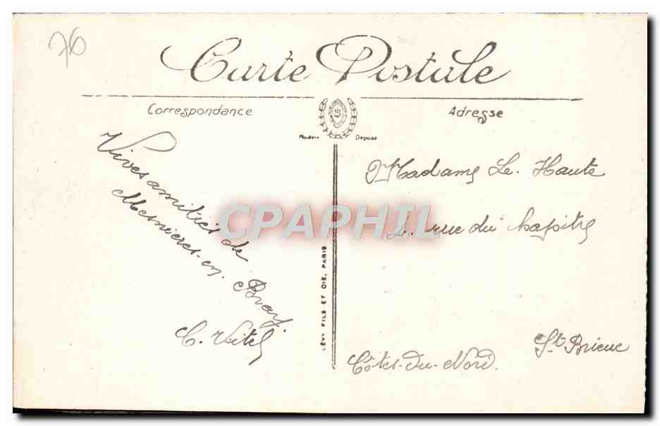 CPA Rouen Vue Generale Prise du Pont Transbordeur — Verso