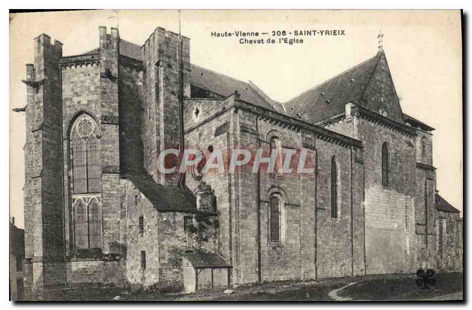 CPA Saint Yrieix Chevet de L'Eglise