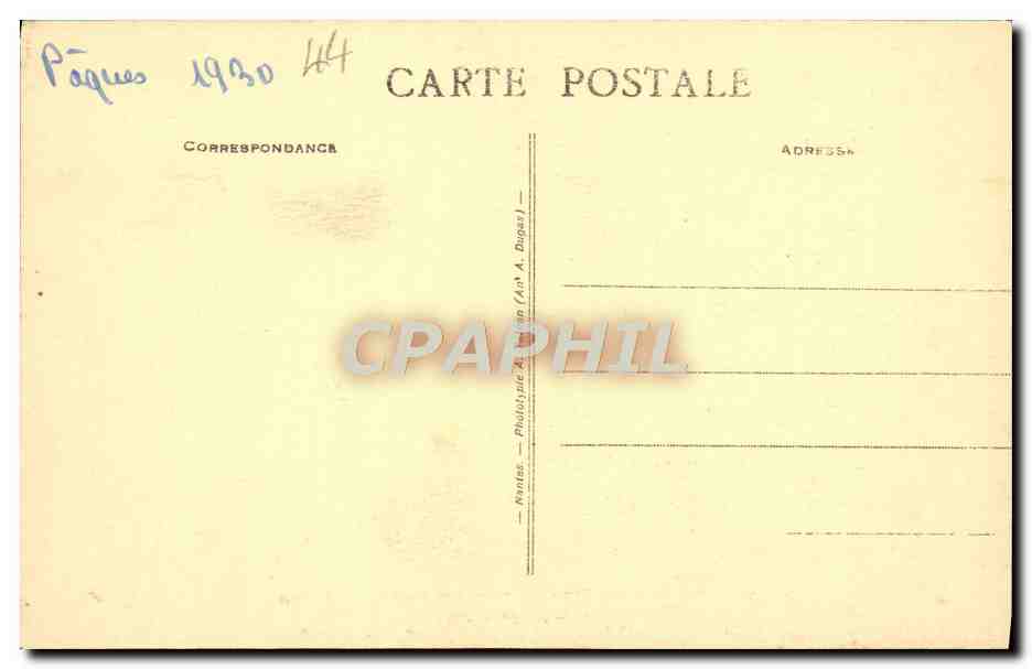 CPA Nantes Musee Des Beaux Arts Marinus de Reymerswaele Un banquier et sa femme — Verso