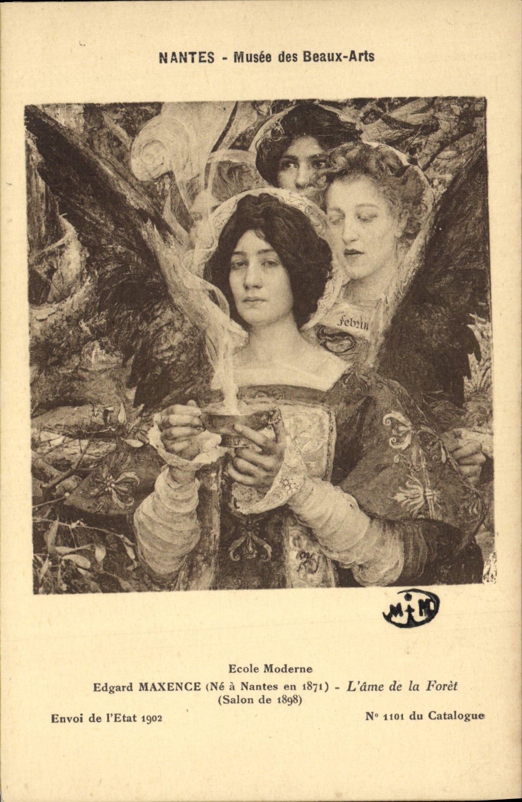CPA Nantes Musee Des Beaux Arts Edgard Maxence L'ame de la foret 
