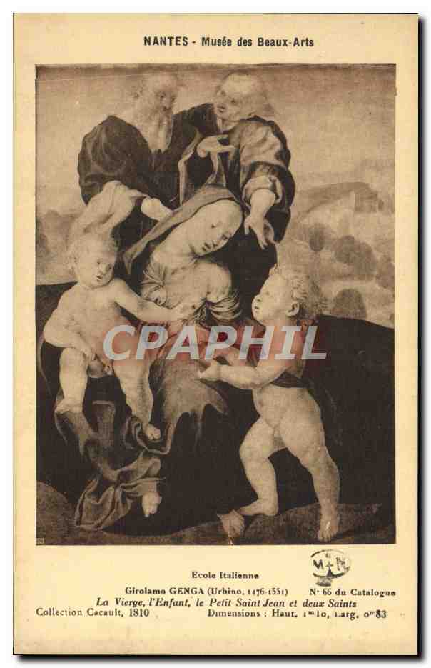 CPA Nantes Musee Des Beaux Arts Girolamo Genga La vierge L'enfant le petit Saint Jean et deux saints