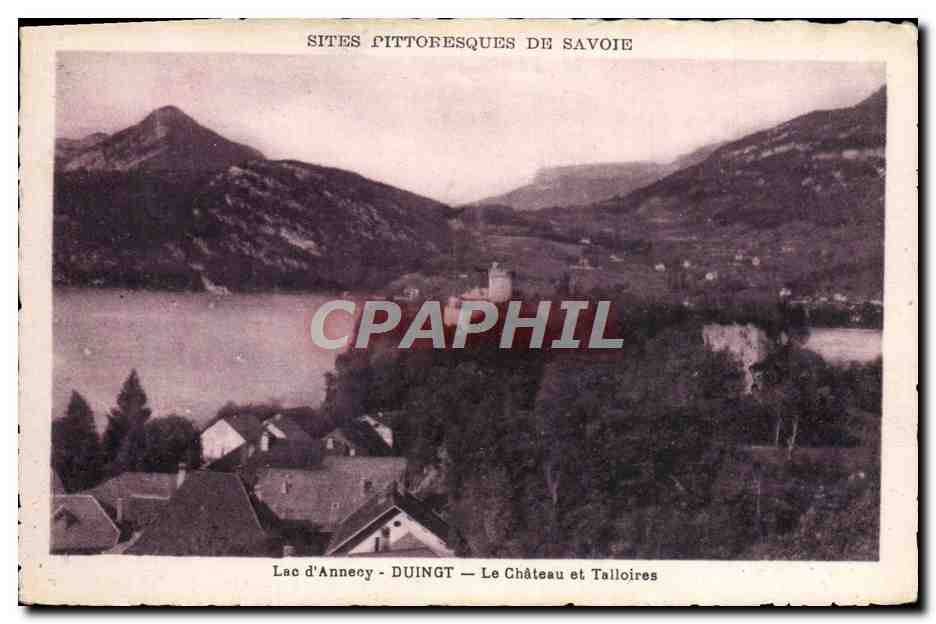 CPA Lac D'Annecy Duingt Le Chateau et Talloires