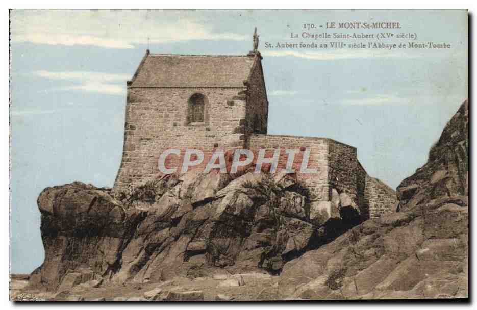 CPA Le Mont St Michel La Chapelle Saint Aubert