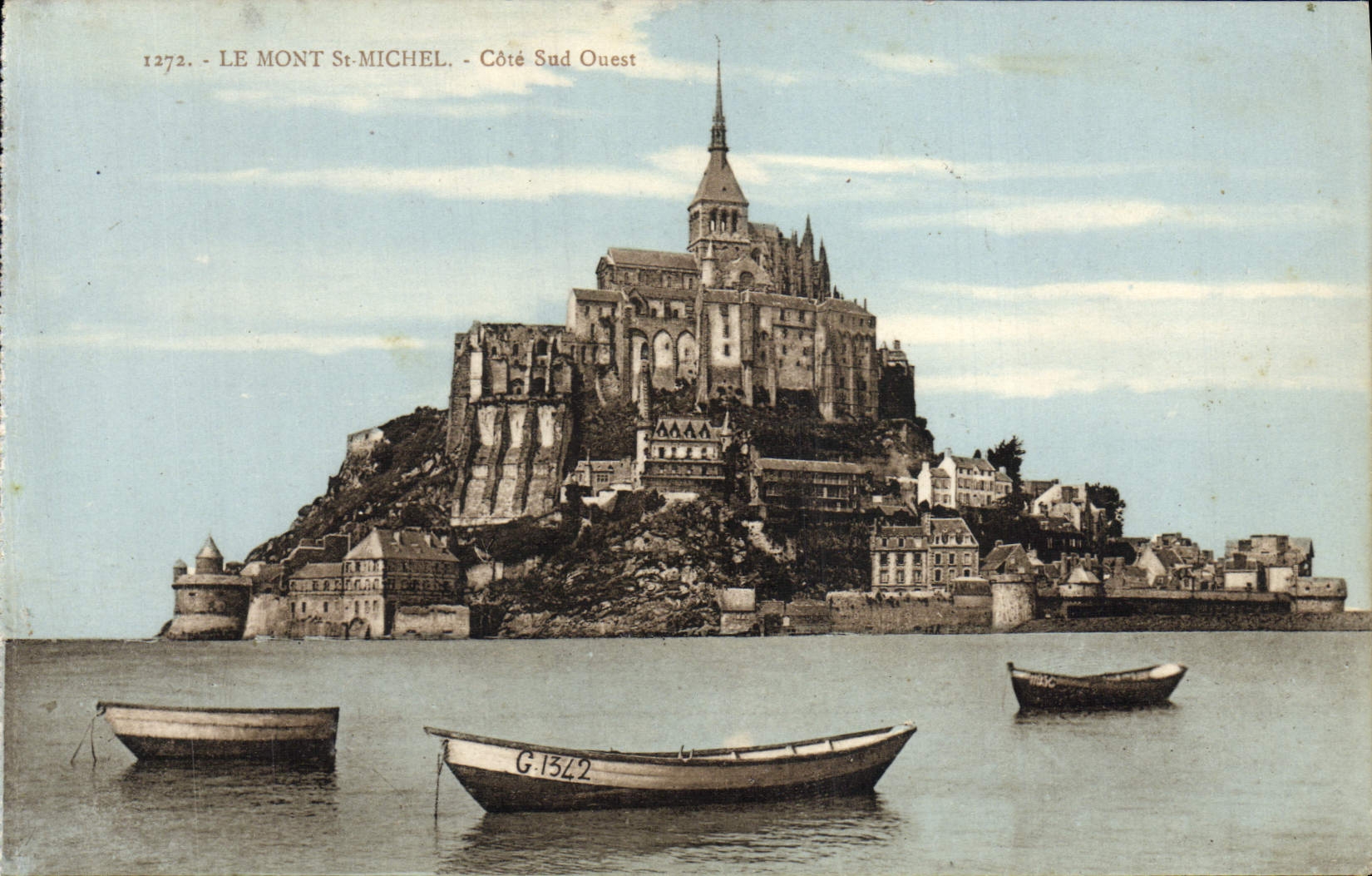 Mont Saint-Michel - Südwestseite — Serie 1272, Verlag Laurent Nel, Rennes