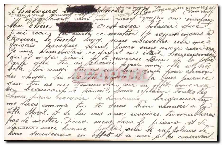 CPA Fantaisie Femme — Rückseite
