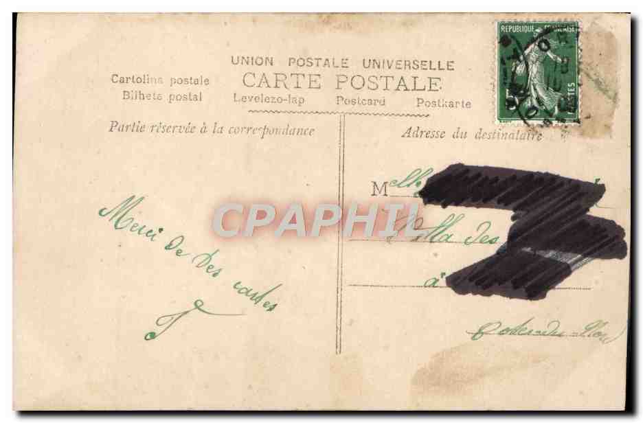 CPA Fantaisie Femme — Rückseite