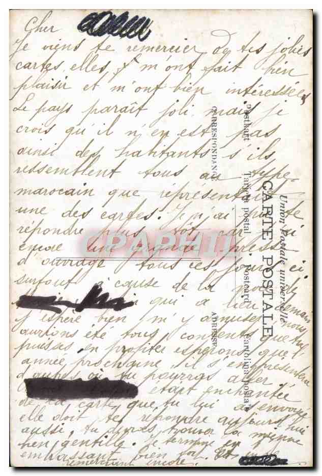 CPA Fantaisie Femme — Rückseite