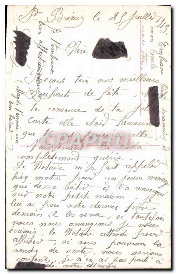 CPA Fantaisie Femme — Verso