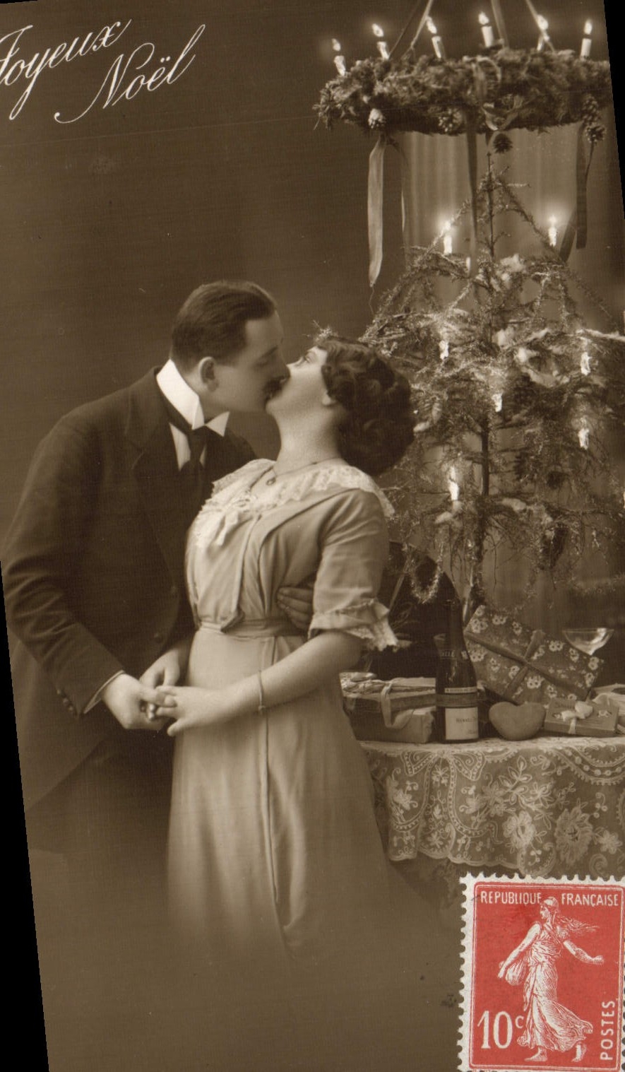 CPA Fantaisie Femme Joyeux Noel