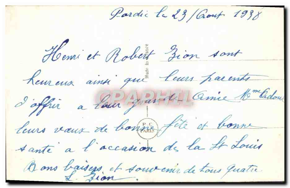 CPA Fantaisie Enfants Bonne Fete — Rückseite