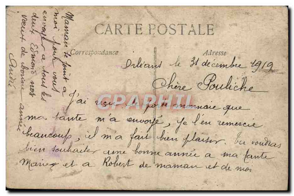 CPA Fantaisie Homme — Rückseite