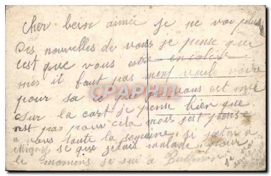 CPA Fantaisie Homme Fer a cheval — Rückseite