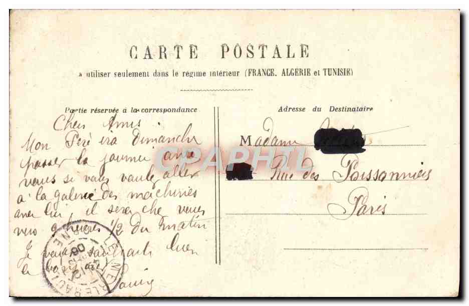 CPA Fantaisie Femme Mariage — Rückseite