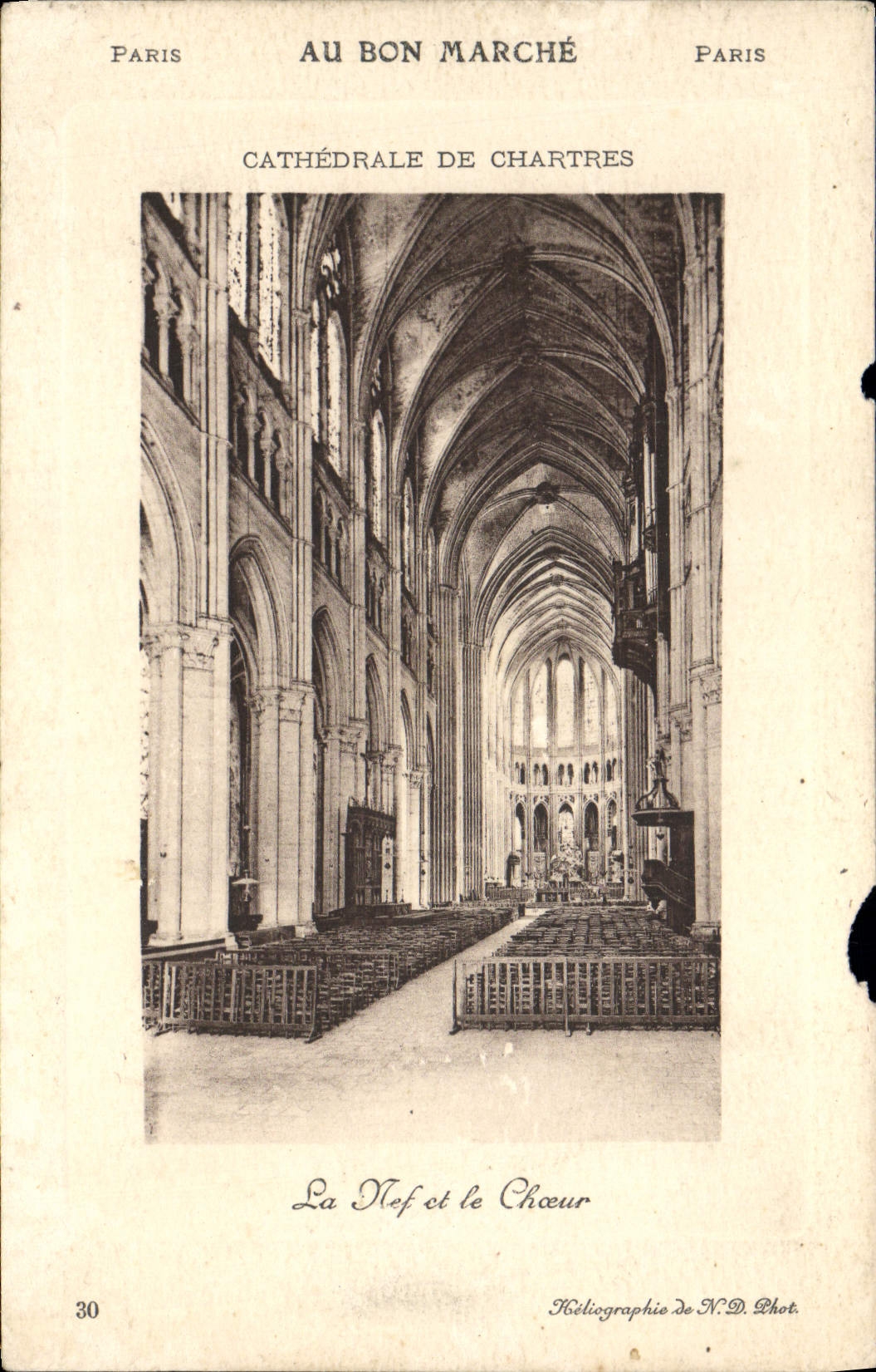 Cathédrale de Chartres — La Nef et le Chœur — N.D. Phot.