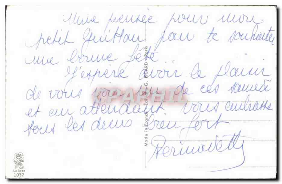 CPA Fantaisie Fleurs Bonne Fete — Rückseite