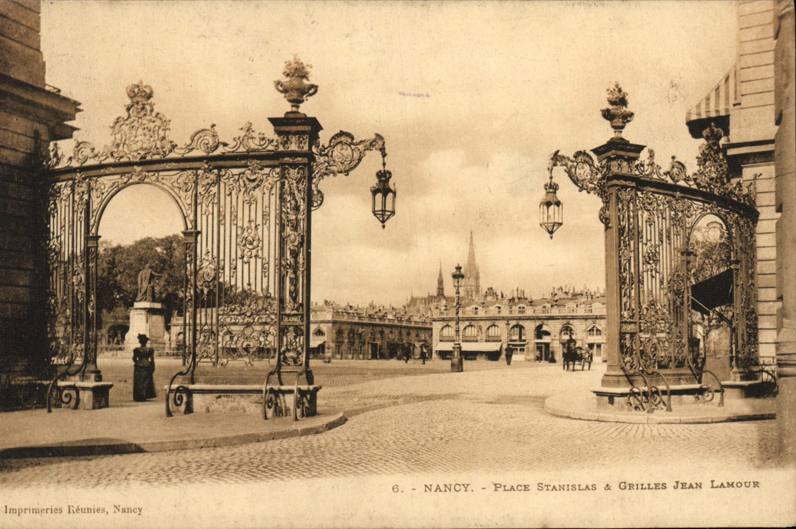 Nancy - Place Stanislas & Grilles Jean Lamour — Imprimeries Réunies, Nancy, n°6