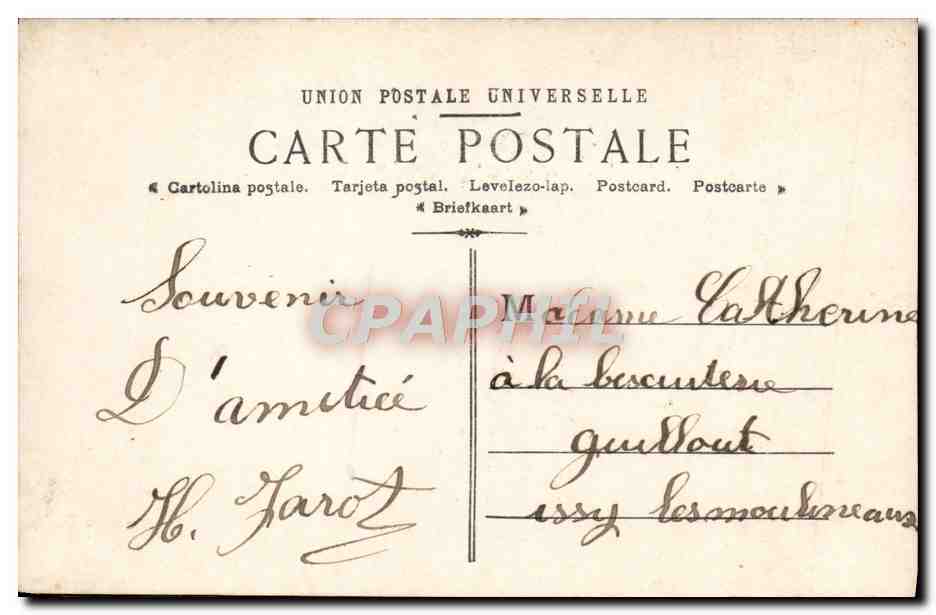 Femme en robe à motifs tenant un poisson — avril — éditeur Paris, n° 499 — Achterkant