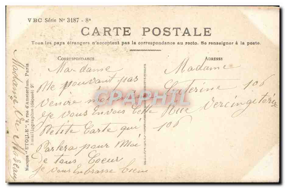 CPA Fantaisie Enfant — Verso