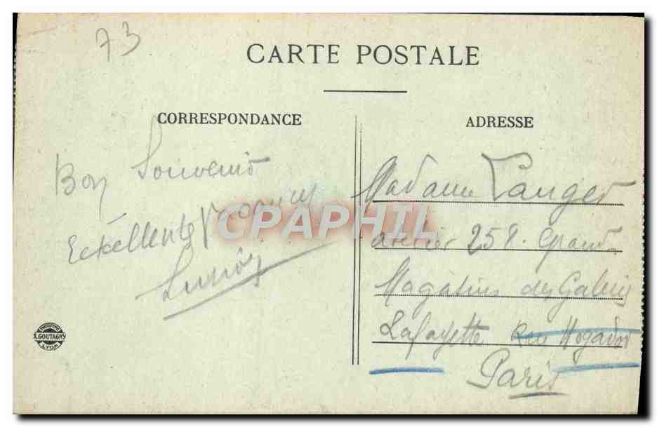 CPA Aix Les Bains Et lac du Bourget — Rückseite