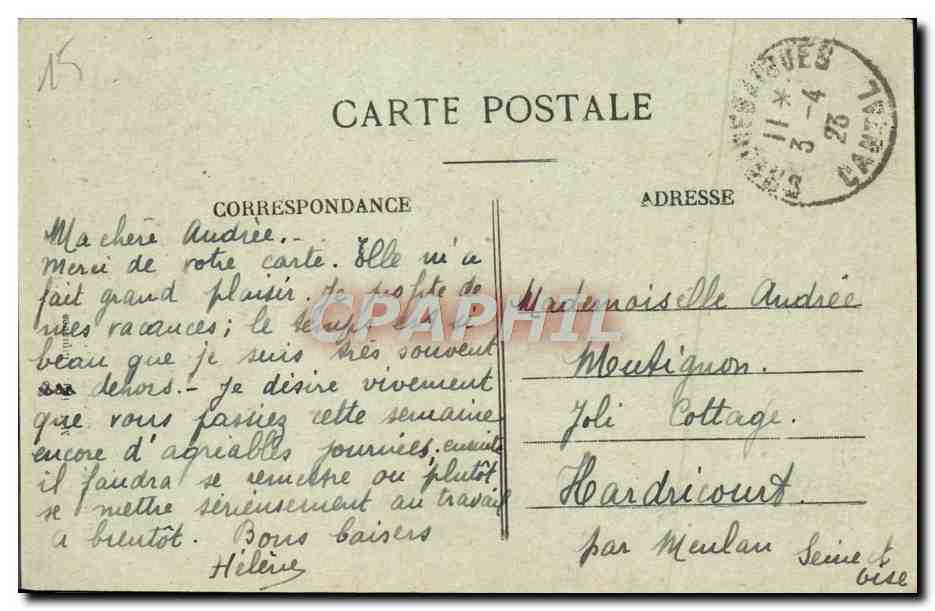 CPA Chaudesaigues Interieur de L'Eglise — Verso
