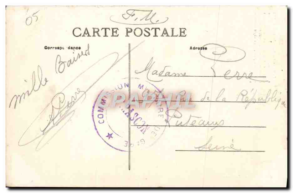 CPA Les Baux Hotel de Manville — Rückseite