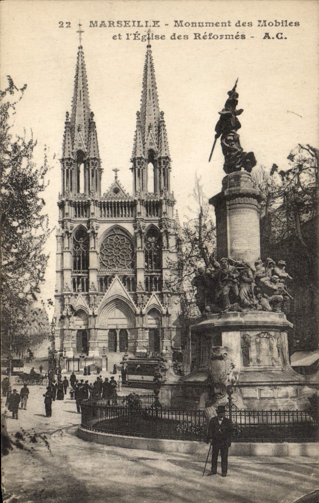 Marseille - Monument des Mobiles et Église des Réformées - A.C.