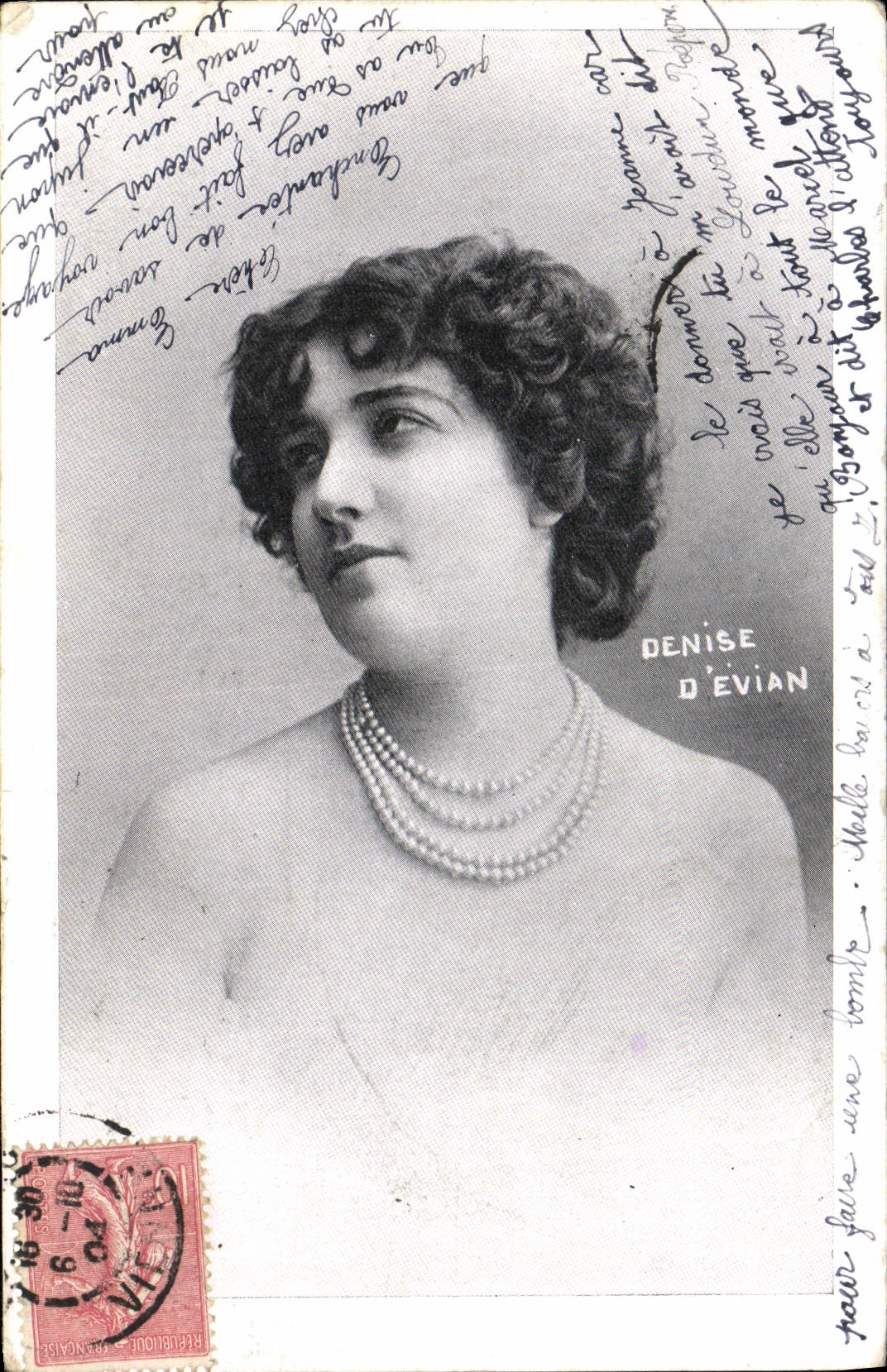 Denise d'Évian — Portrait — Éditeur non identifié