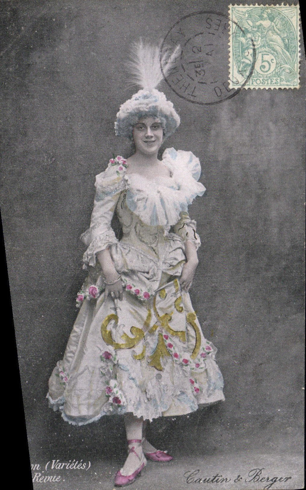 Sujet féminin en costume de scène — Réôme (Variétés) — Cautin & Berger - Anverso