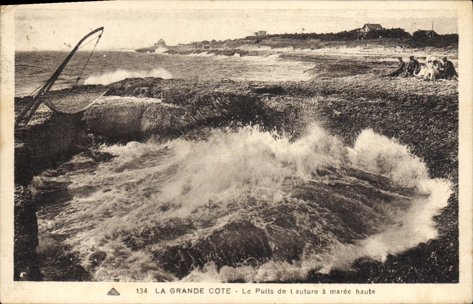 CPA Le Grande Cote Le Puits de Lauture a maree haute