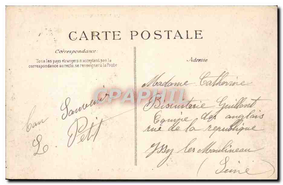CPA L'Auvergne Pittoresque La noce Mariage Folklore — Verso