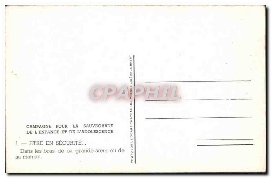 CPM Enfants — Verso