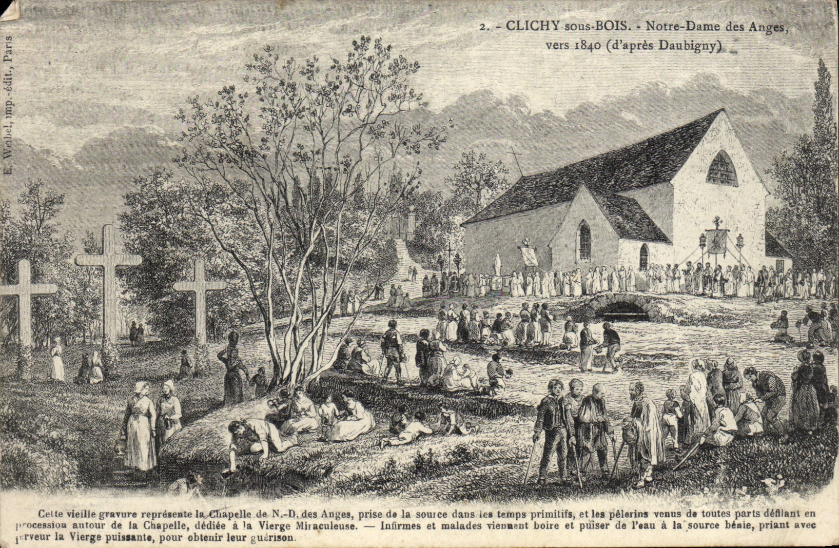 CPA Clichy sous Bois Notre Dame des Anges vers 1840