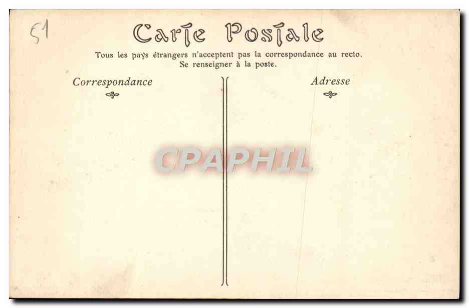 CPA Cathedrale de Reims La nef et le choeur  — Verso