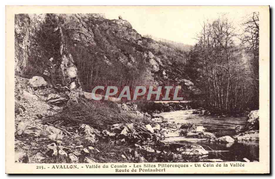 Avallon - Vallée du Cousin - Les Sites Pittoresques - Un Coin de la Vallée Route de Pontaubert