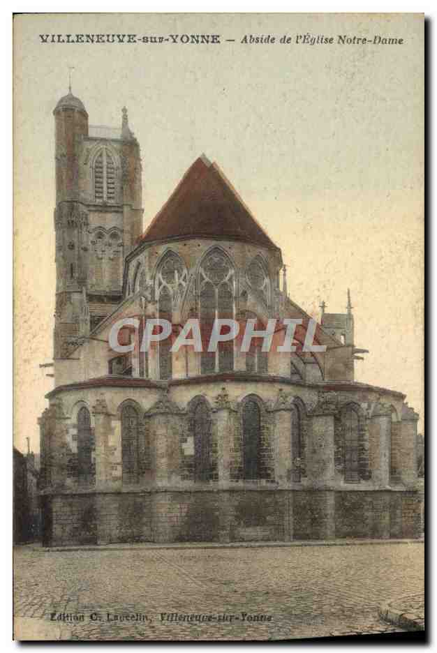 Villeneuve-sur-Yonne — Apsis der Kirche Notre-Dame — Edition C. Laveclin
