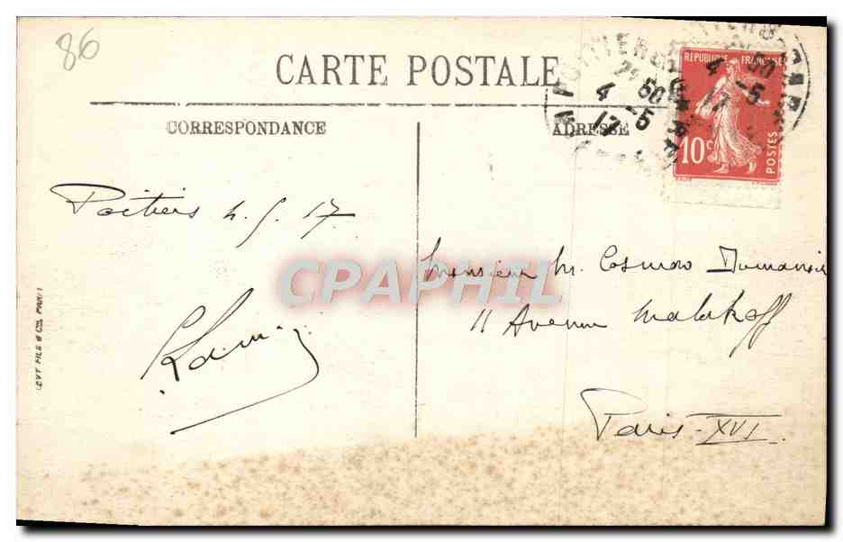 Poitiers — Notre-Dame-la-Grande — L.L. — n° 125 — Verso