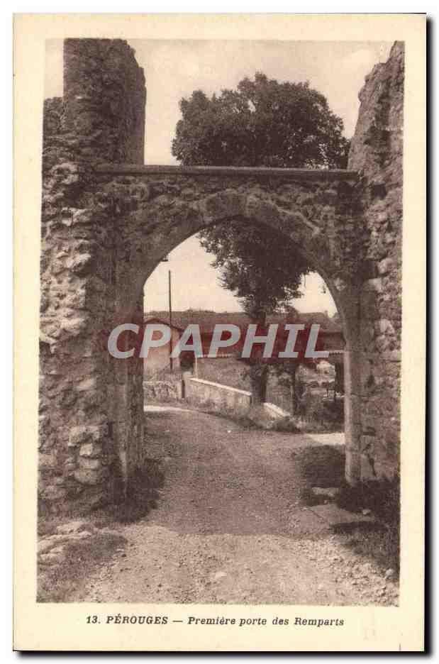 CPA Perouges Premiere porte des Remparts