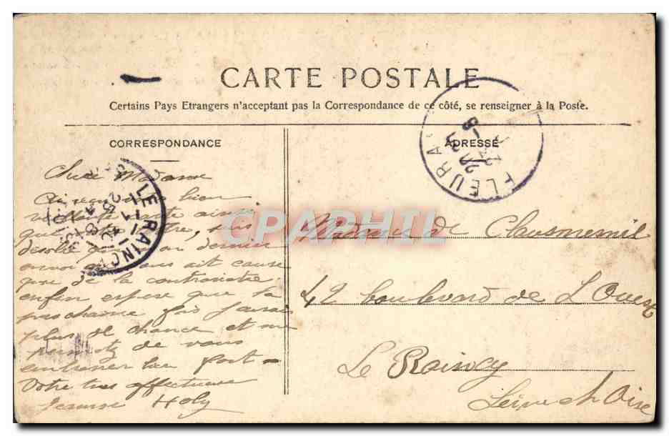CPA Cloitre — Rückseite