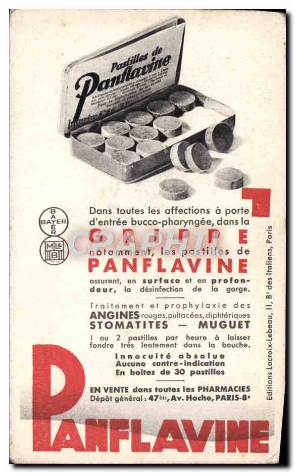 CPA Grippe Panflavine Homme sous la pluie — Rückseite