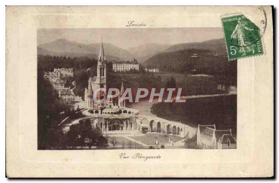 CPA Lourdes Vue Plongeante