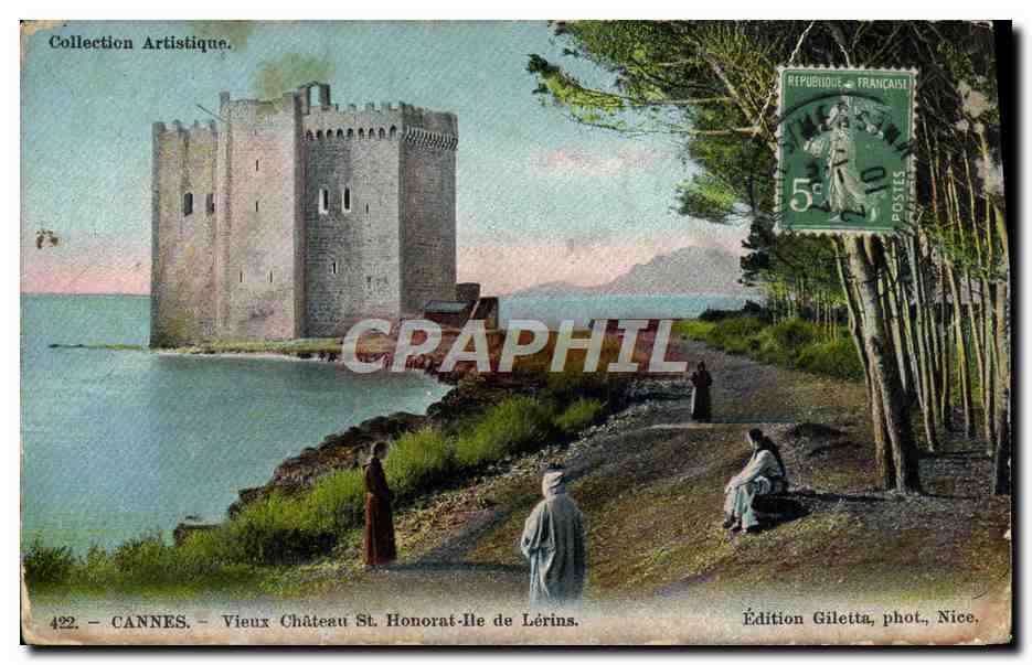 CPA Cannes Vieux Chateau Saint Honorat Ile de Lerins
